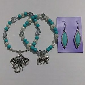 Bracelet and earrings set